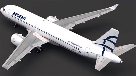 에게 안 항공 A320 3D 모델 170 dae fbx unknown obj Free3D