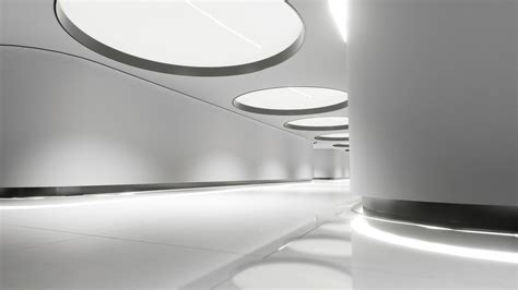 Futuristic Hallway 001 UE4 3D model | CGTrader