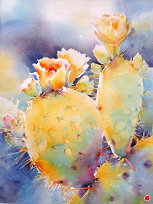 Prickly Highlights By Yvonne Joyner Watercolor Floral Watercolor