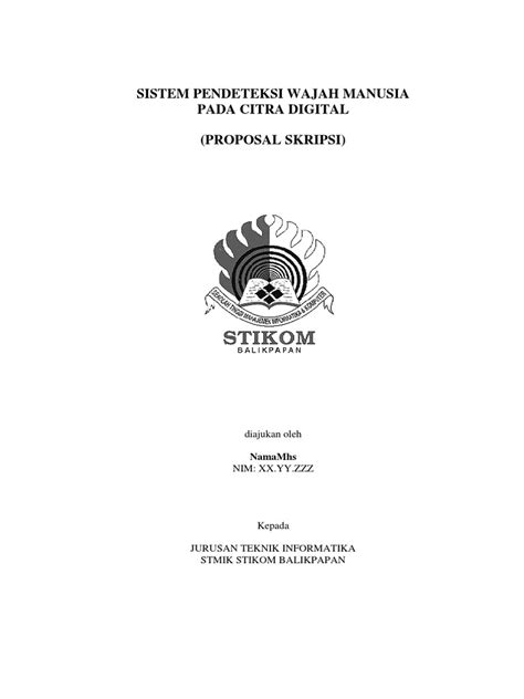 Contoh Proposal Skripsi Teknik Informatika Pdf Throughidbelajar