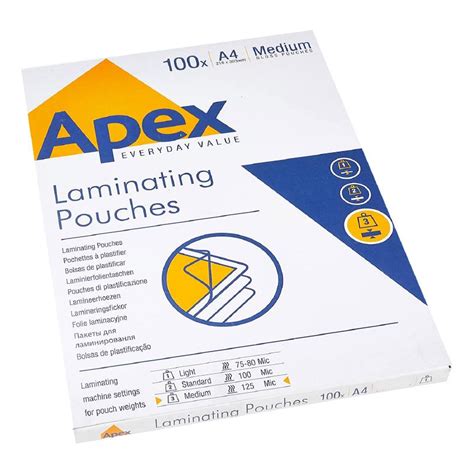 Pouches Plastificazione Apex A Spessore Micron Pz