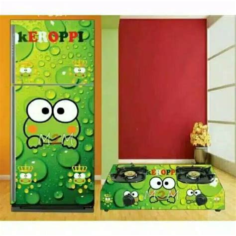 Jual Stiker Set Kulkas 2 Pintu N Kompor Motif Keropi Shopee Indonesia