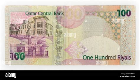 Banknote 100 Qatari Riyal Qatar Front Stock Photo 61910412 Alamy