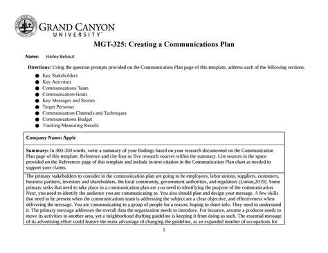 Mgt Rs T Creating Communications Plan Mgt Creating A