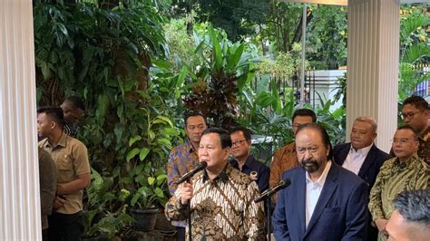 Prabowo Dan Surya Paloh Sepakat Kerja Sama Di Pemerintahan Baru News