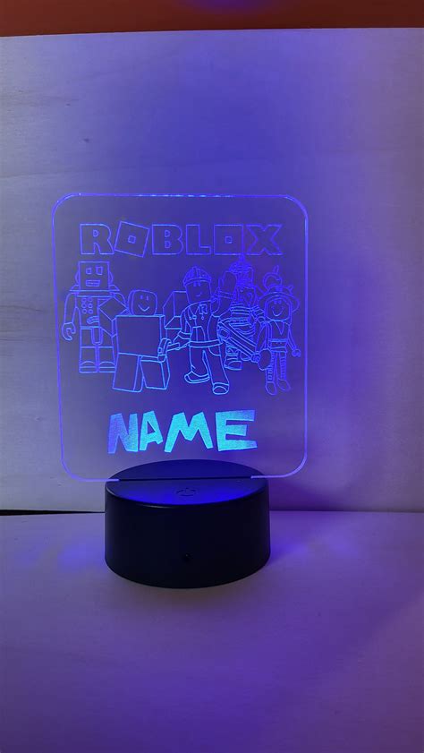 Personalised Roblox Night Light, Children's Light, Game Room, Boys ...