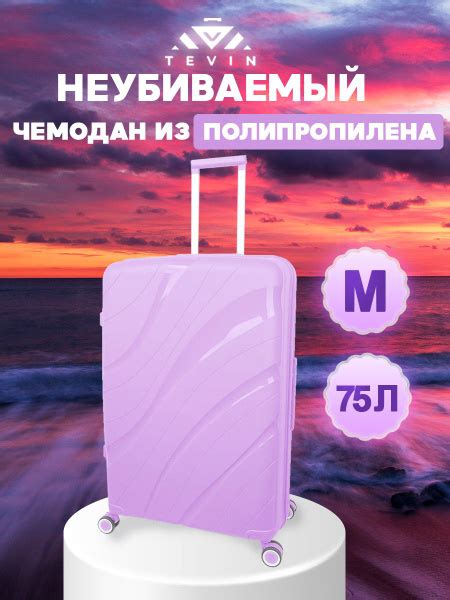 TEVIN чемодан полипропилен 66см 75л купить на OZON по низкой цене ...