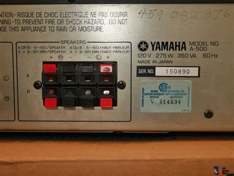 Yamaha A Integrated Amplifier Moving Magnet Moving Coil Mm Mc