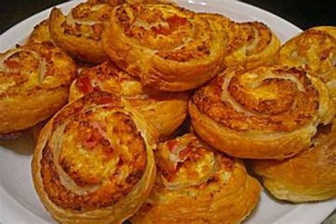 Mini Schnecken Aus BläTterteig Mit KäSe Und Schinken Rezepte Suchen