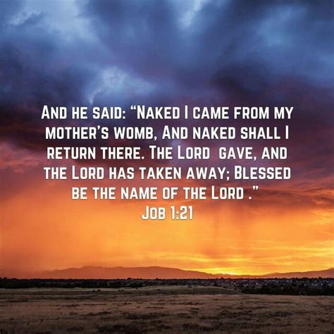 Job 121 Job 1 21 Sayings Scripture