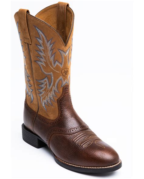 Men's Ariat Round Toe Cowboy Boots - Sheplers