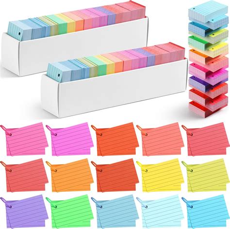 Amazon Ctosree 3000 Pcs Colorful Index Cards 2 X 3 Flash Cards