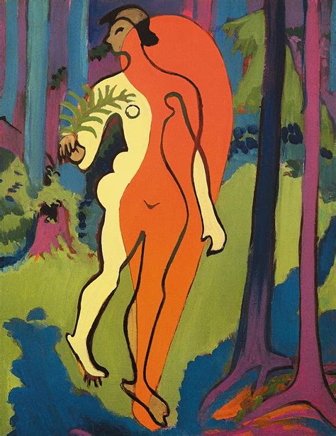 Nude In Orange And Yellow Painting By Mountain Dreams Fine Art America