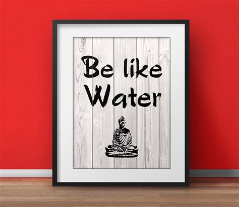 Lao Tzu Be Like Water Tao Te Ching Tao Quote Yoga Poster