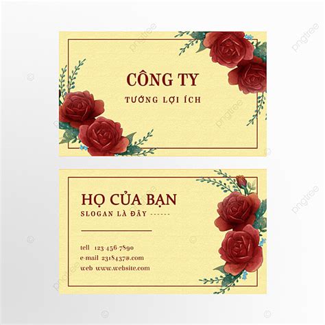 Floral Business Card Plant Orange Template Download on Pngtree