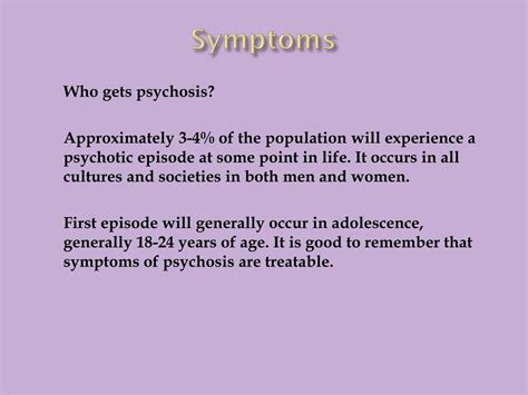 Ppt Psychosis Causes Symptoms Daignosis Prevention And Treatment