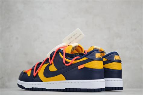 Nike Dunk Low Off-White University Gold Midnight Navy – RABBITKICKS