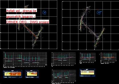 Proje Sitesi Asfalt Yol Drenaj Ile Geometrik Tasar M Autocad Projesi