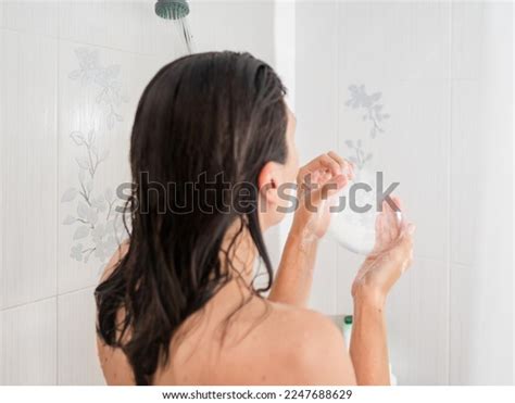 Naked Woman Long Hair Takes Shower Stock Photo 2247688629 Shutterstock