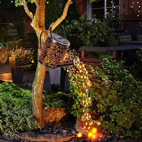 LED Gießkanne DIY Garten Außen Gießkanne Art LED Licht Gartendekoration