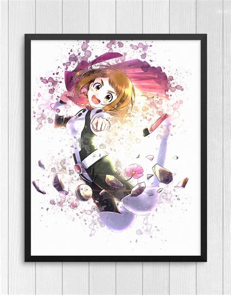 Boku No Hero Poster Ochaco Uraraka Poster Boku No Hero Print Ochaco