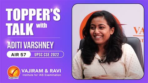 Toppers Talk Aditi Varshney Air Upsc Cse Vajiram Ravi