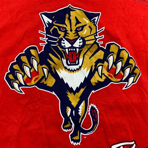 Salem Nhl Florida Panthers Vintage Graphic Red Blue T Shirt Made Usa