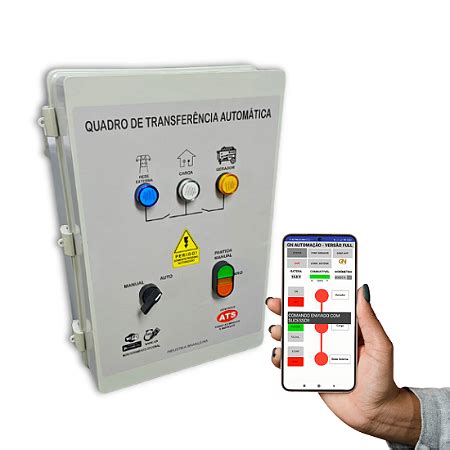 Painel de Transferência Automática de 100 A Monitoramento Wi Fi