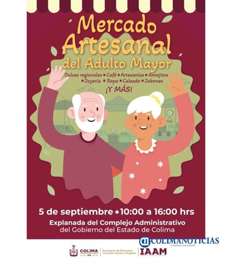 Iaam Colima Invita A Participar En El Mercado Artesanal Del Adulto