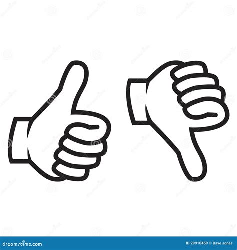 Thumbs Up And Down Gesture Royalty Free Stock Images - Image: 29910459