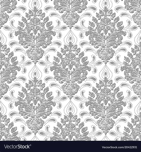 Grunge Damask Seamless Pattern Background Vector Image