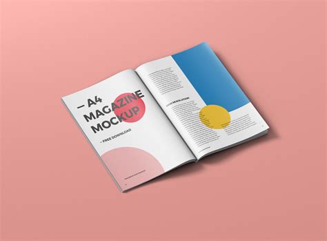 Free Paper A4 Magazine Mockup | Mockuptree