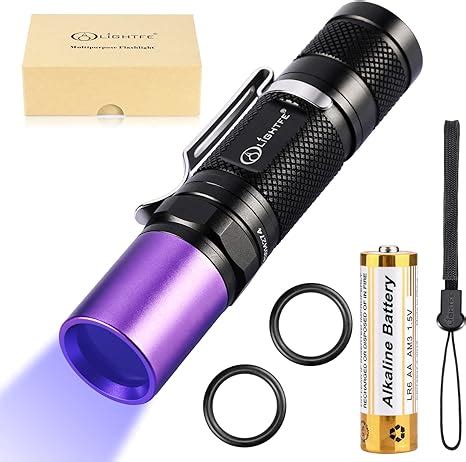 LIGHTFE Black Light UV Flashlight 365nm Blacklight UV301D With LG LED