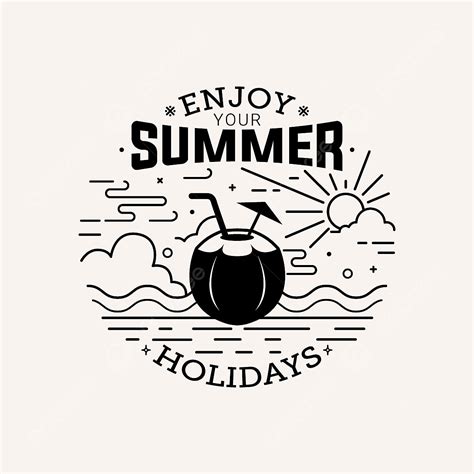 Enjoy Your Summer Vector Art PNG Enjoy Your Summer Holiday Flat Style