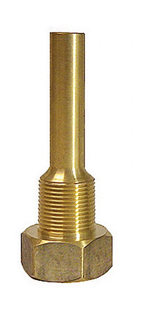 Weiss Industrial Thermowell Brass Shank Type Straight In Mnpt