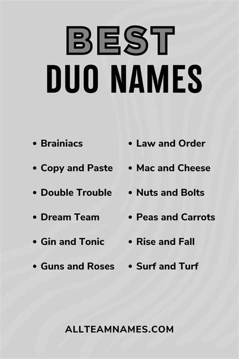 243 Best Duo Names For Team Activities | Team names, Aesthetic names, Names