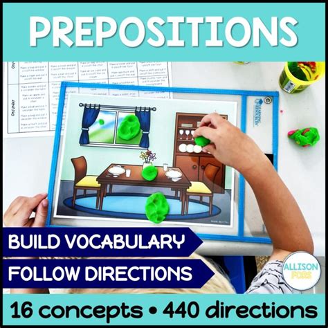 Prepositions Scenes Basic Concepts Speech Therapy No Prep Play Dough