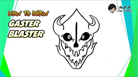 How To Draw Gaster Blaster From Undertale Step By Step Youtube