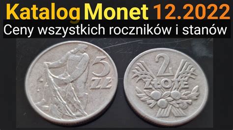 Katalog monet Ceny Grudzień 2022 5 zł Rybak 2 zł Jagoda Wszystkie