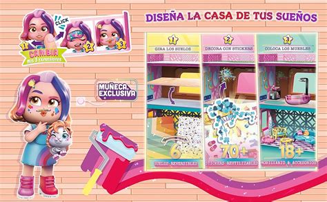 Amazones Kookyloos Lunas Dream Villa Casa De Muñecas Con Accesorios Muñeca Y Mascota