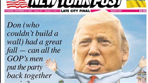 New York Post Takes Aim At Trump And Hits A Nerve The New York Times