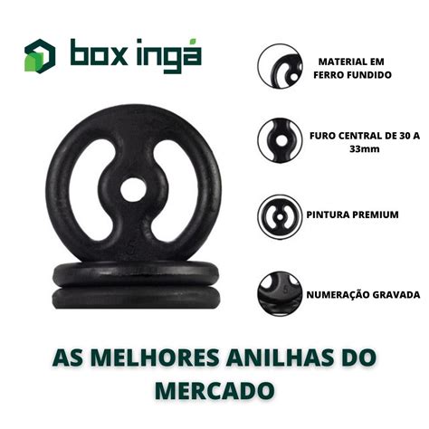 Anilha De Ferro Fundido Pintada Kg Box Ing Sua Loja Fitness