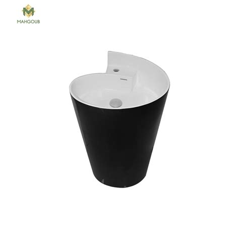 Free Standing 52 X 44 X 90 Cm Basin Spiral Black Mahgoub For Ceramic