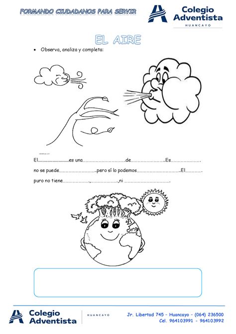 Todo Sobre El Aire Para Quinto De Primaria Fichas Para Imprimir Images