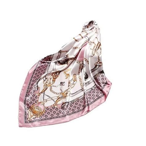 Foulard en satin carré pour femmes