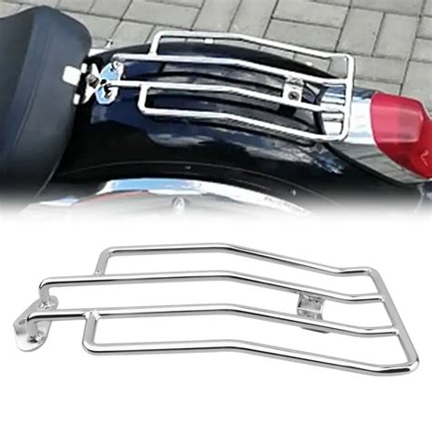 Motorcycle Rear Solo Seat Rear Fender Luggage Rack Chrome For Harley