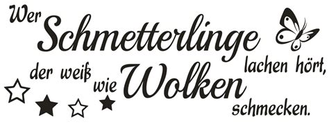 Wandtattoo Spruch Wer Schmetterlinge Lachen H Rt