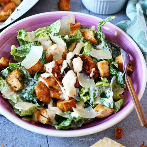 Spicy Chicken Caesar Salad - Chili to Choc