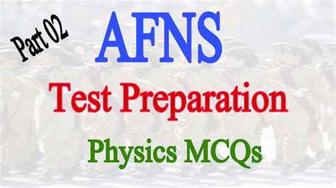 AFNS Physics Test MCQS AFNS Academic Test Preparation Part 02 YouTube