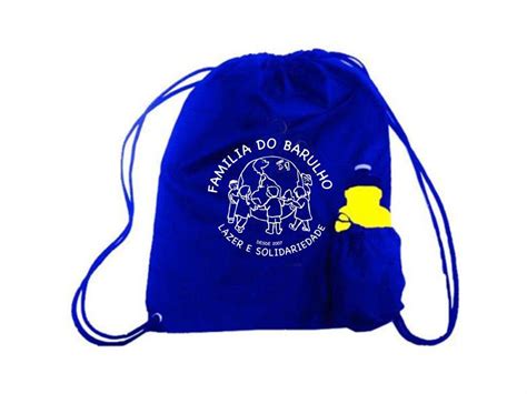 Mochila Saco Escolar Infantil Personalizada Projeto Brindes Comércio